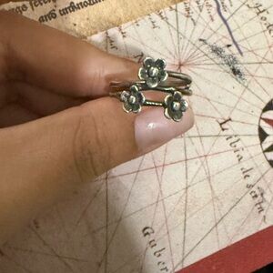 James Avery Silver wrapped flower retired ring